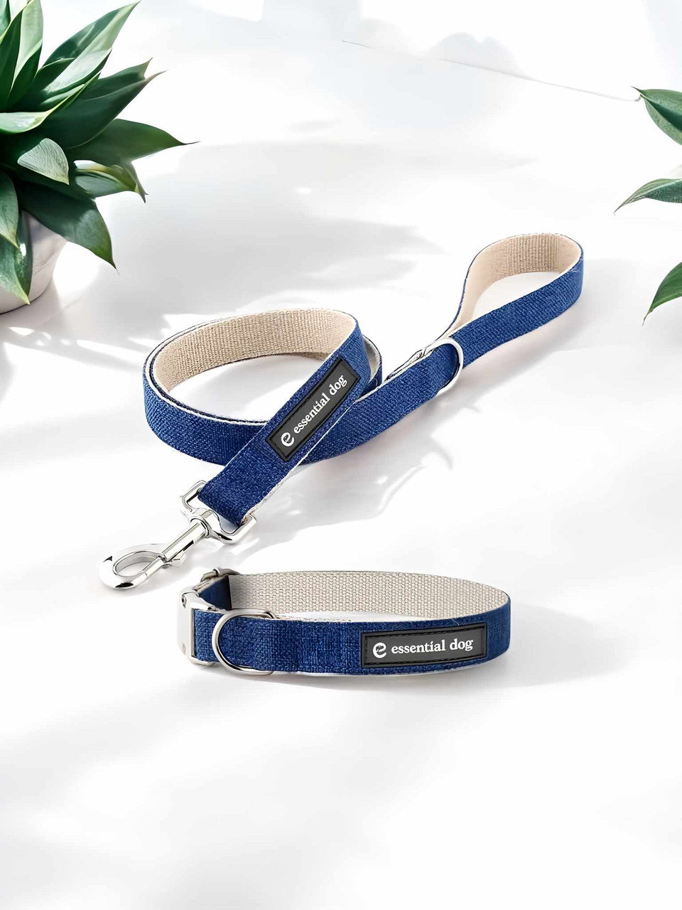 Essential Dog Hemp Collar and Leash Set