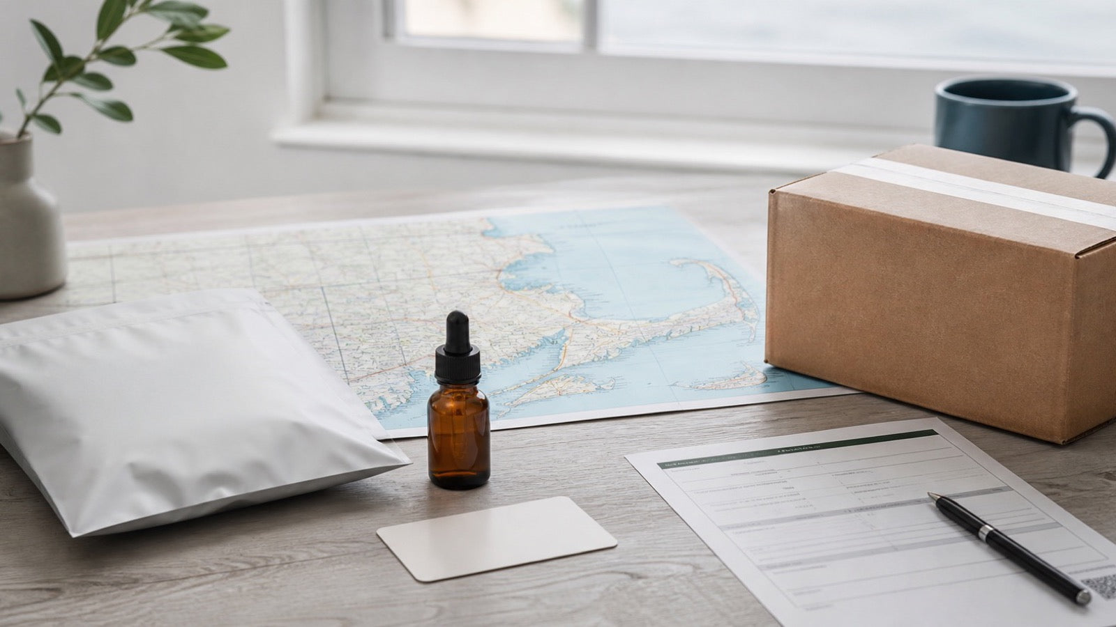 Massachusetts cannabis delivery and hemp shipping comparison with parcels and lab records