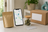 Map search, shipping box and hemp flower for a THCA shopping guide