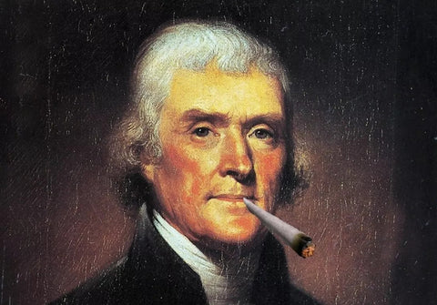 Thomas Jefferson portrait for a hemp history article