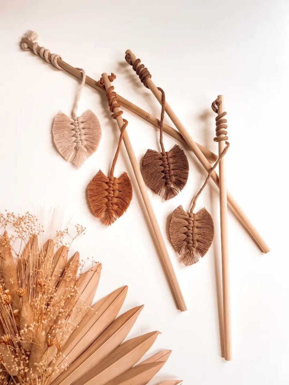 Macrame Cat Wand Toy