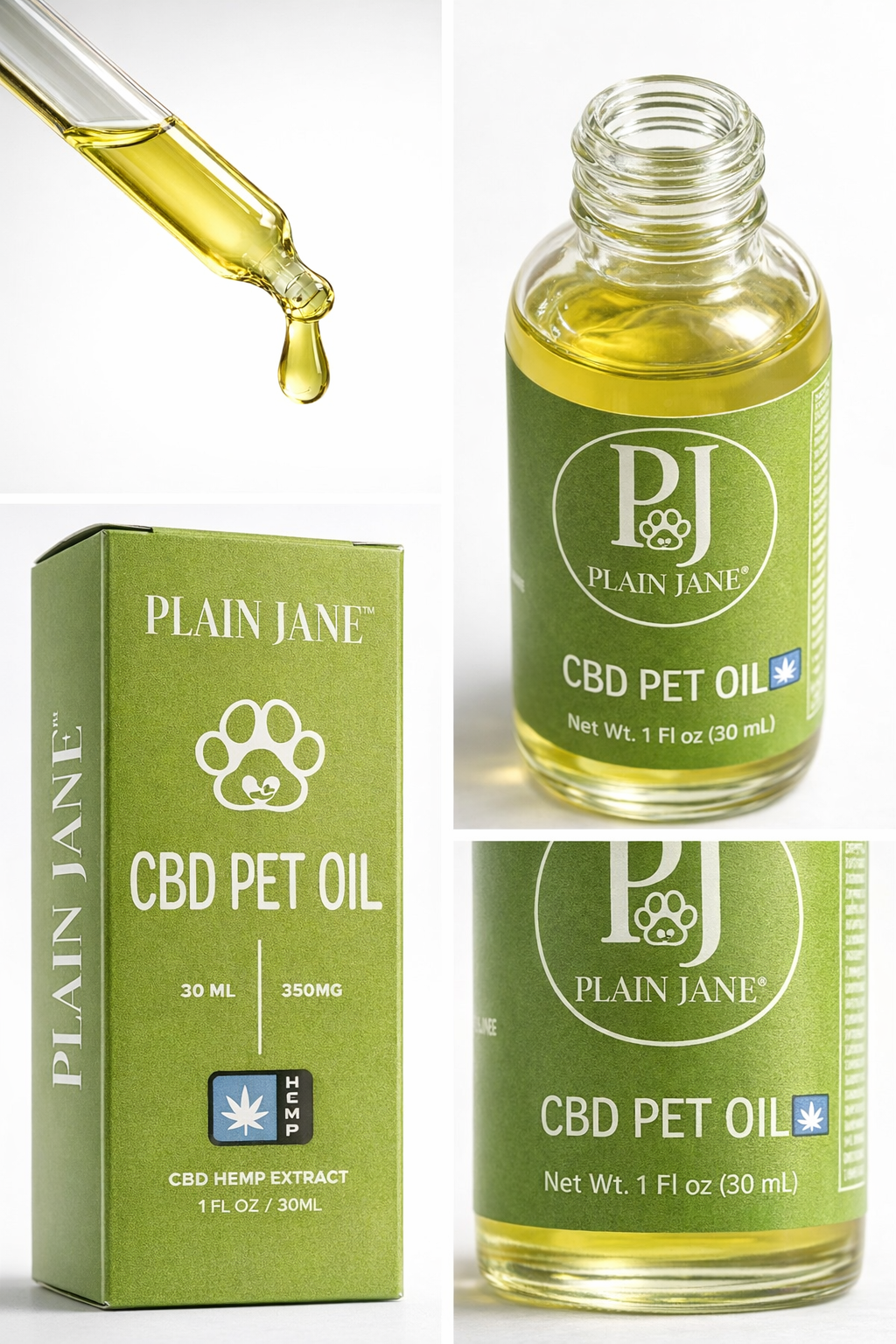 Plain Jane Pet Oil Collage images