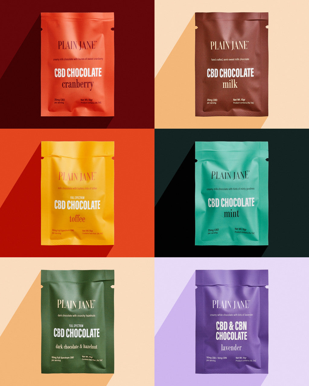 Full Spectrum CBD Chocolate Mini - 50 MG CBD - 2 MG THC – PlainJane