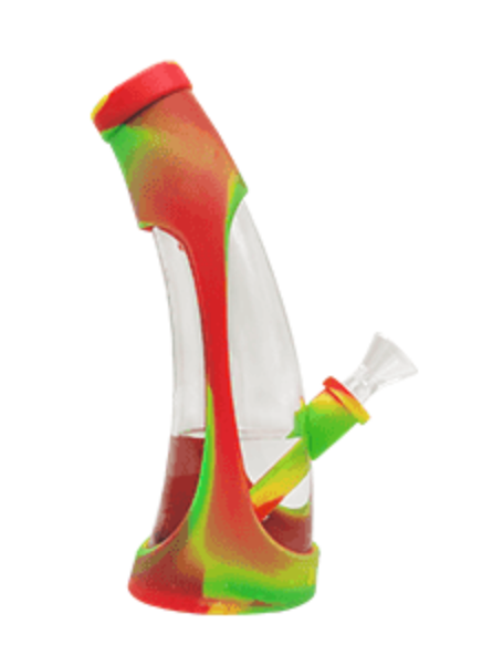 Waxmaid 8.5″ Horn Silicone Glass Water Pipe