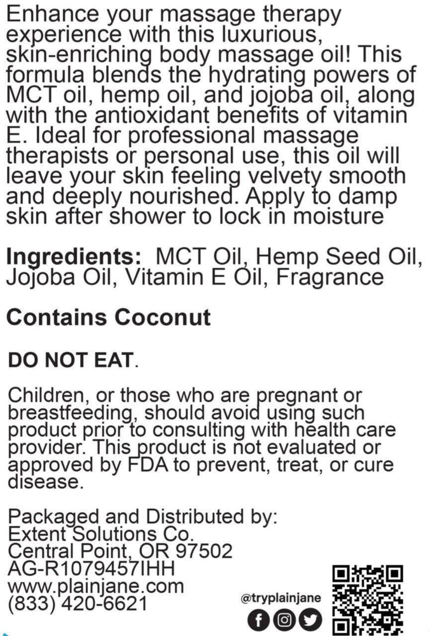 Hemp Seed Massage & Body Oil