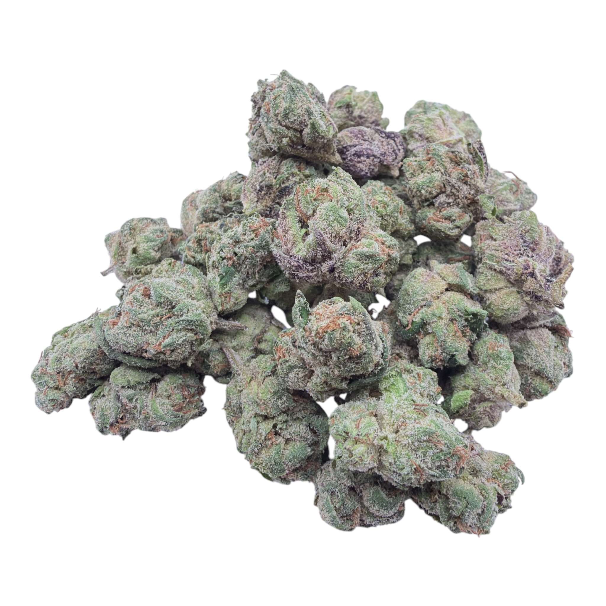 Baja Blasteroid Smalls THCA flower – isolated current-batch bud on white background