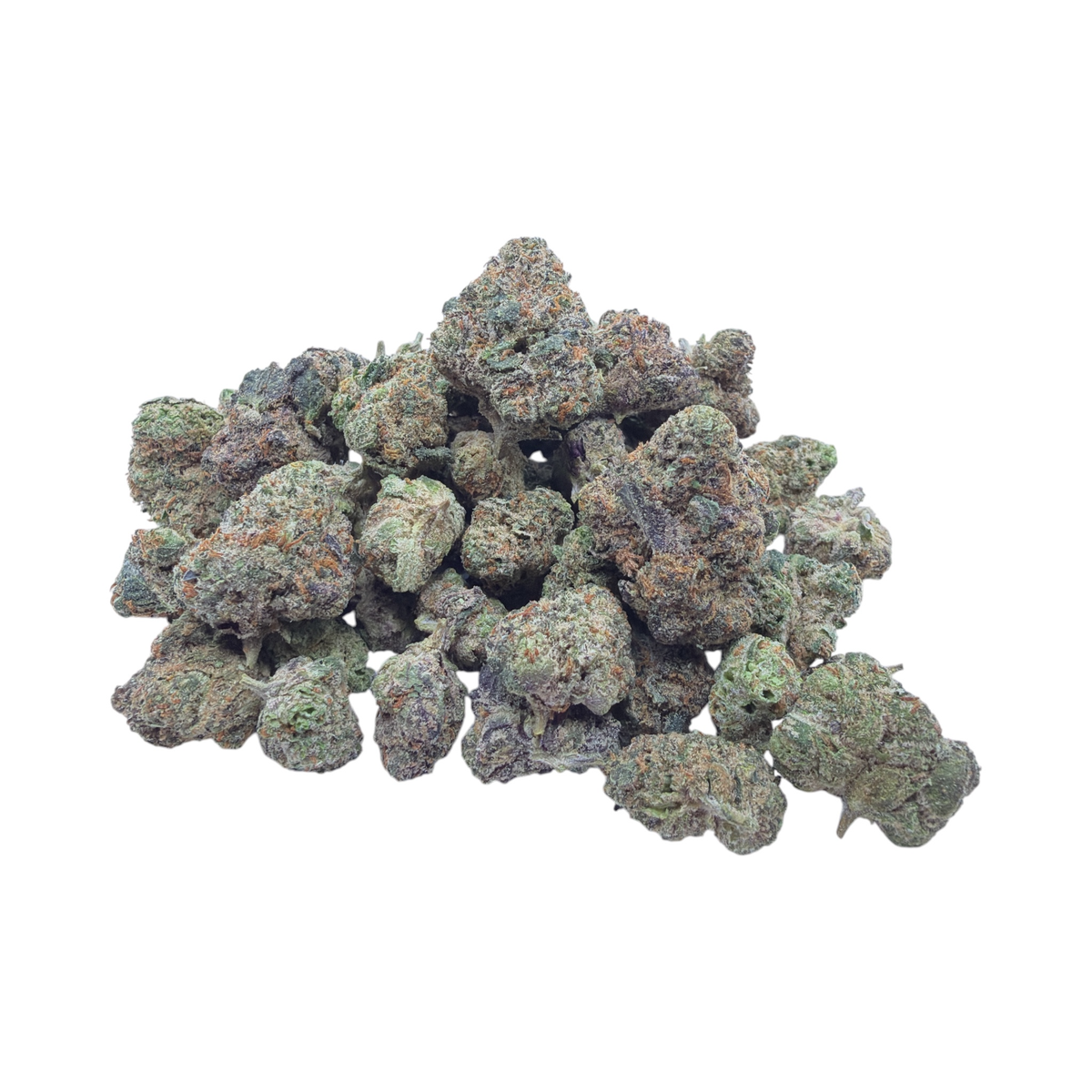 Black Ice Smalls THCA flower - current small buds on white background