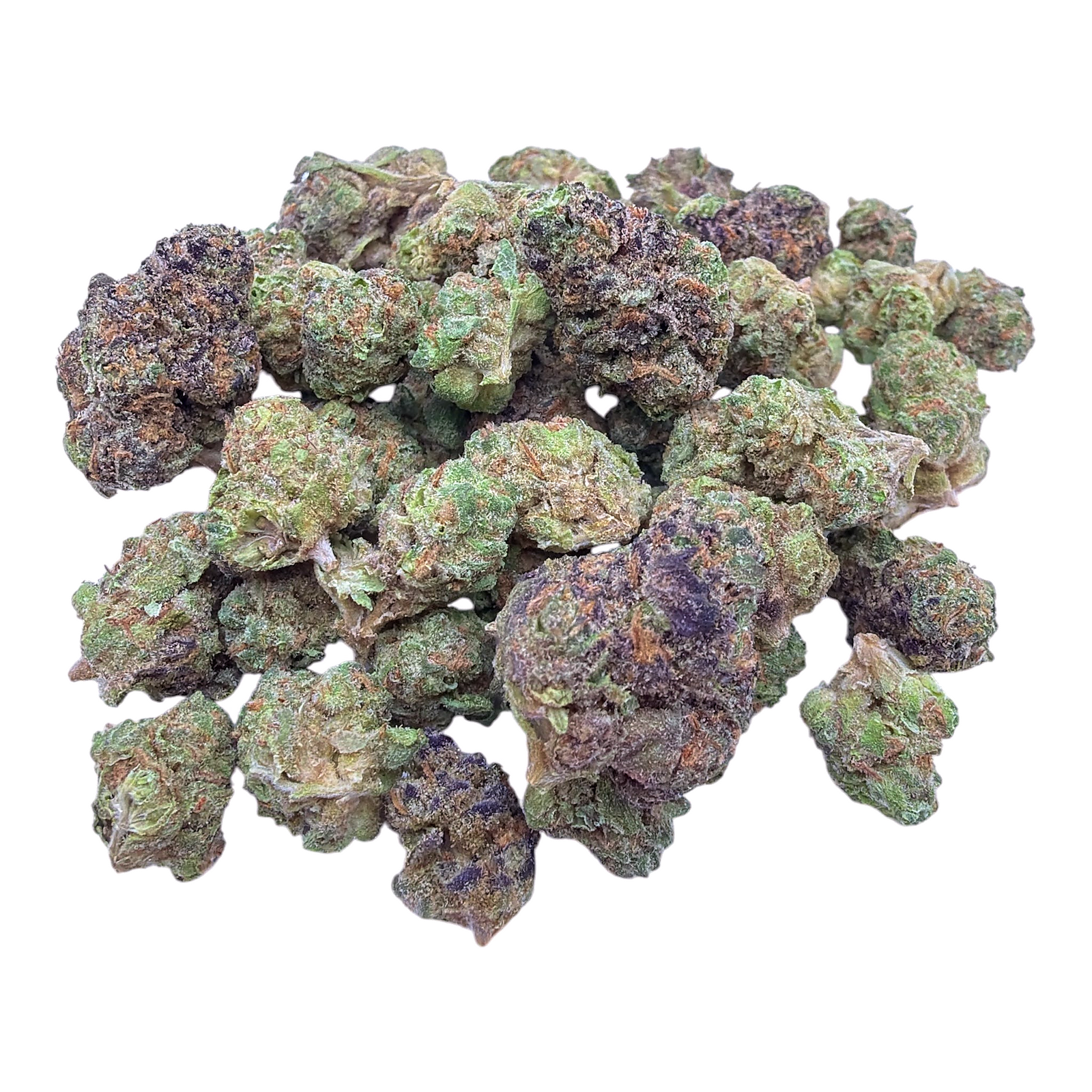 Black Maple indoor THCA smalls isolated on a white background