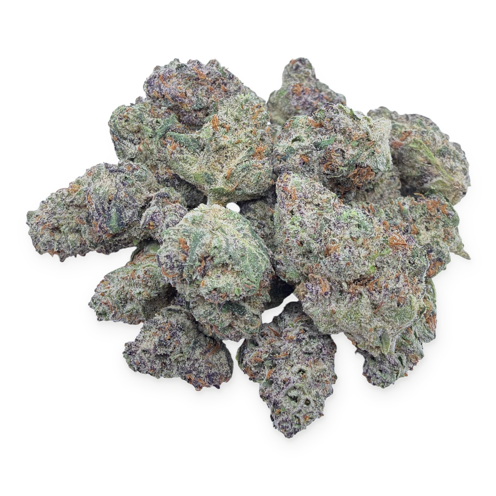 Black Piranha Indoor Smalls THCA flower isolated current-batch buds