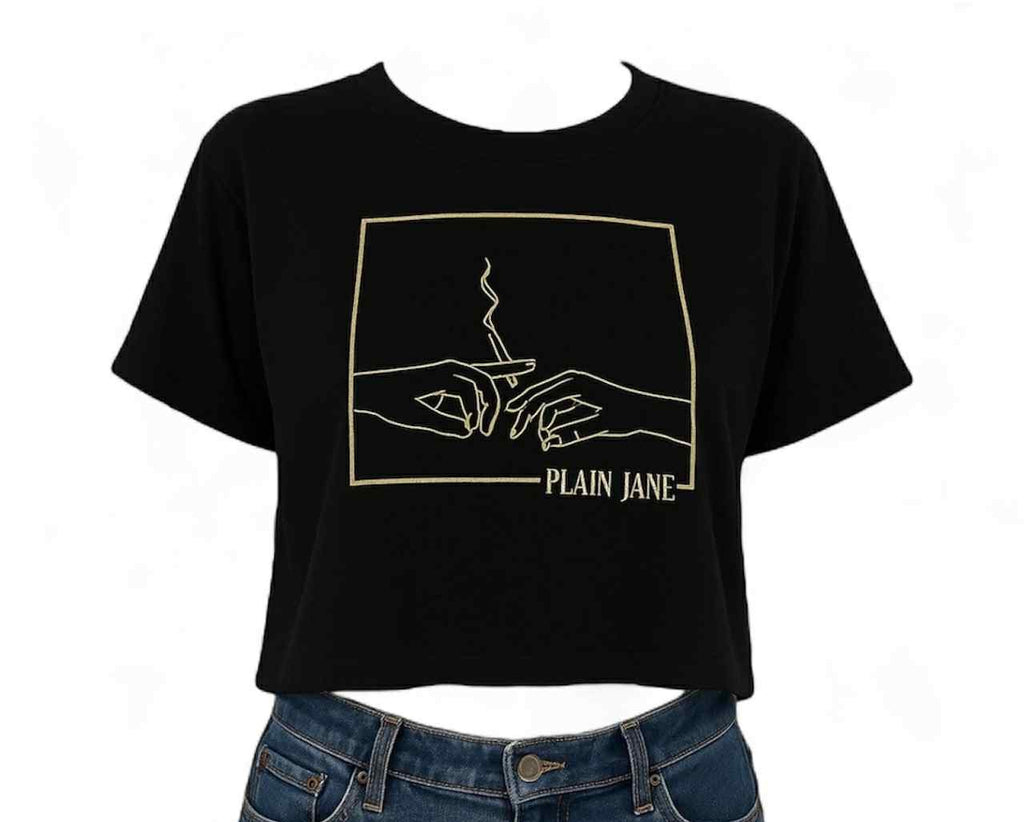 Plain Jane crop tee shirt pass joints 