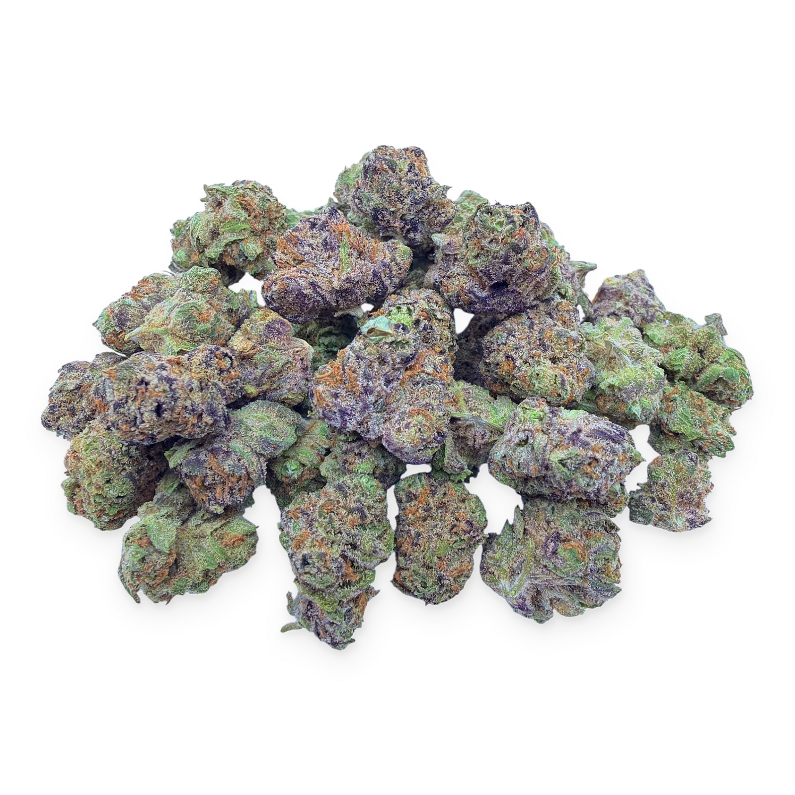 Blueberry Pancake Indoor Smalls THCA flower – isolated current-batch buds