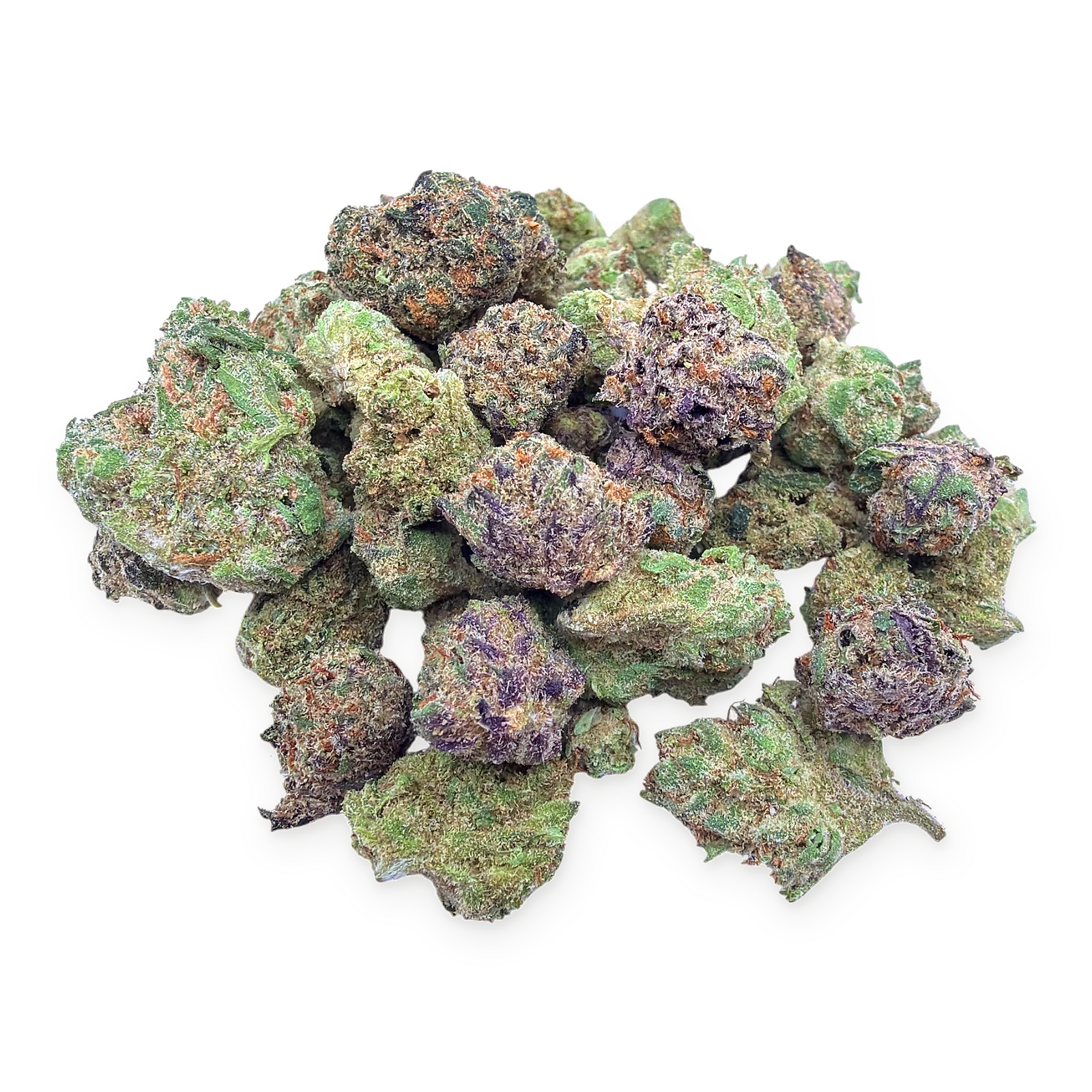 Blueberry Skittlez Indoor Smalls THCA flower – isolated current-batch buds