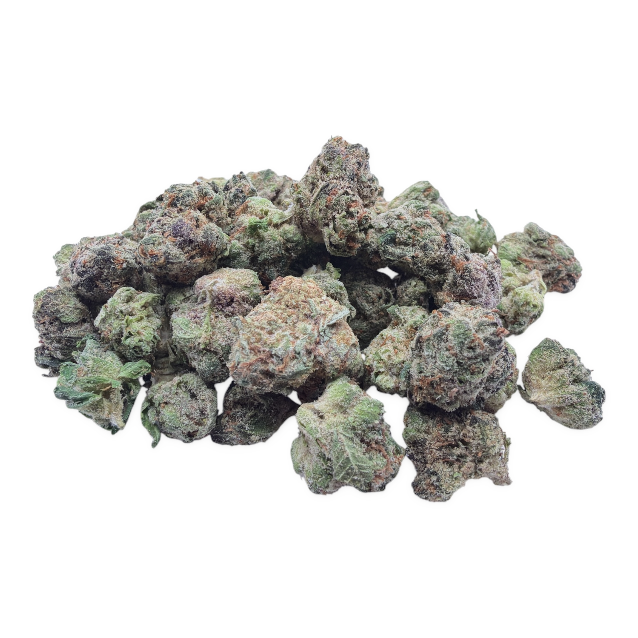 Bolo Runtz Smalls THCA flower – current small buds on white background