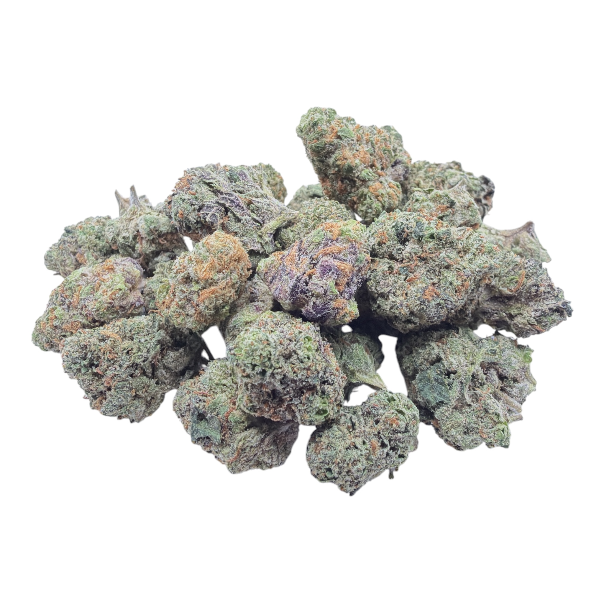 Candy Truffle Indoor Smalls THCA flower – current-batch flower on white background