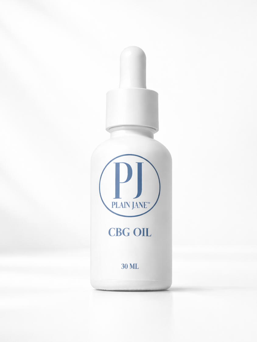 Plain Jane CBG oil bottle