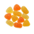 Bulk Lychee Mango 25mg Delta 9 Gummies - loose sugar-coated gummies in a consistent overhead bulk product photo