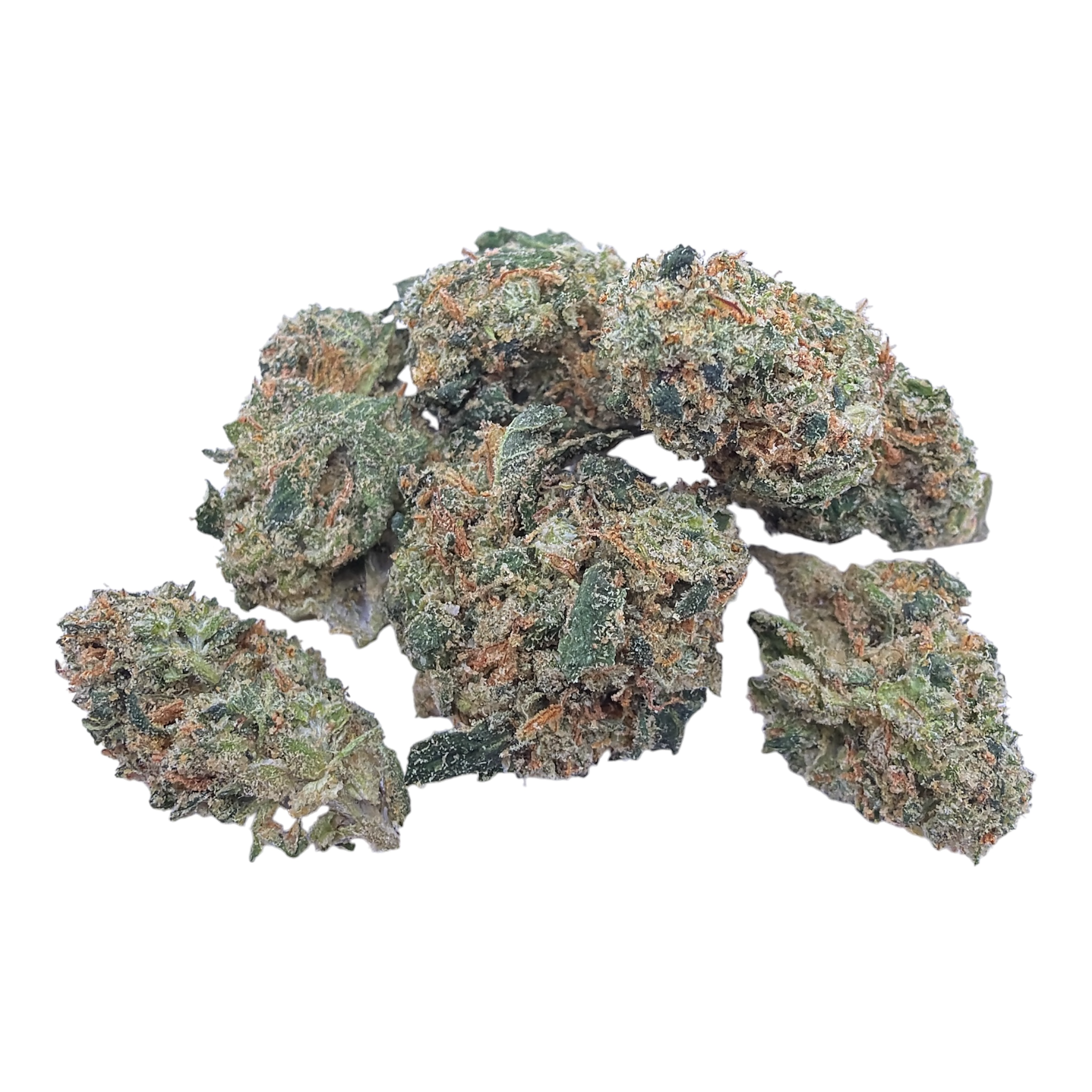 Gelato Float Indoor Smalls THCA flower on a white background