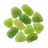 Bulk Green Apple 25mg Delta 9 Gummies - loose sugar-coated gummies in a consistent overhead bulk product photo