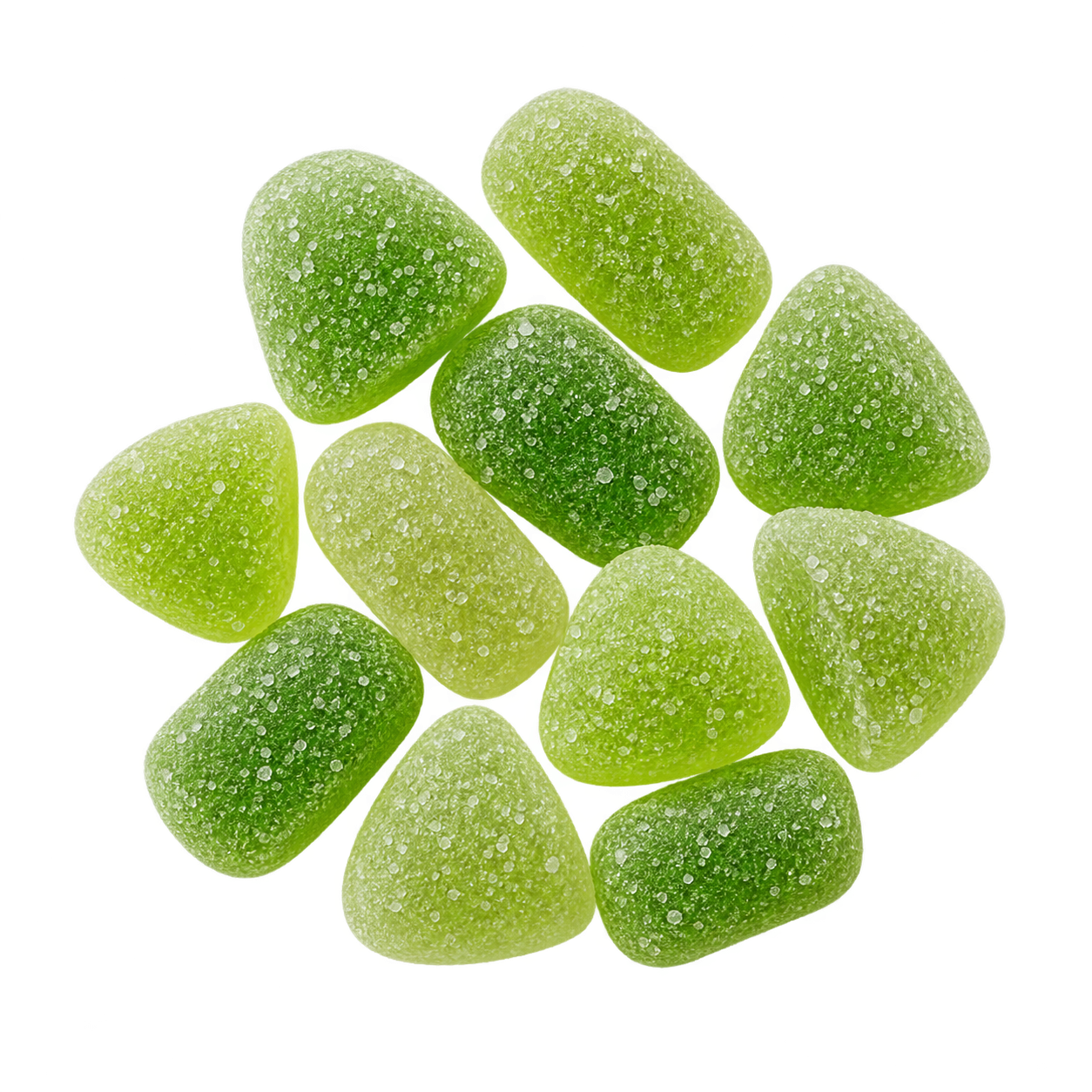 Green Apple 25mg Delta 9 gummy illustration