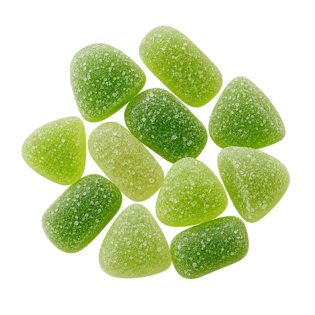 Green Apple 25mg Delta 9 gummy illustration