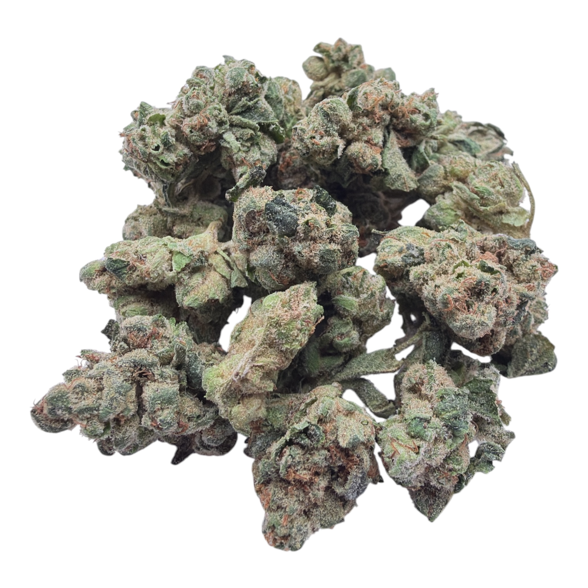 Miami Heat Indoor Smalls THCA flower – current-batch flower on white background