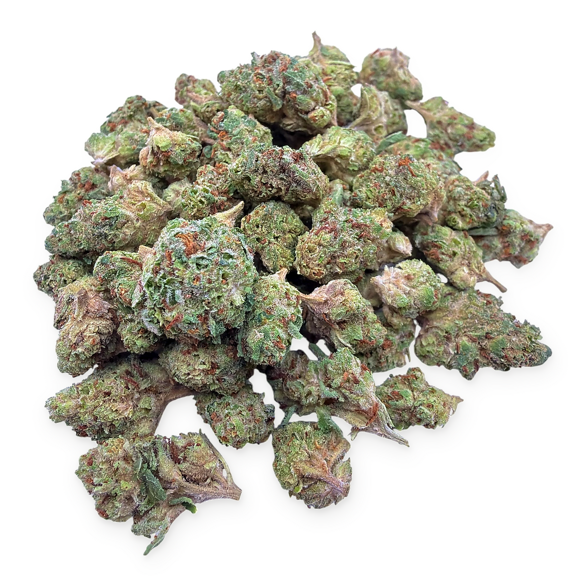 Omega Runtz indoor THCA smalls isolated on a white background