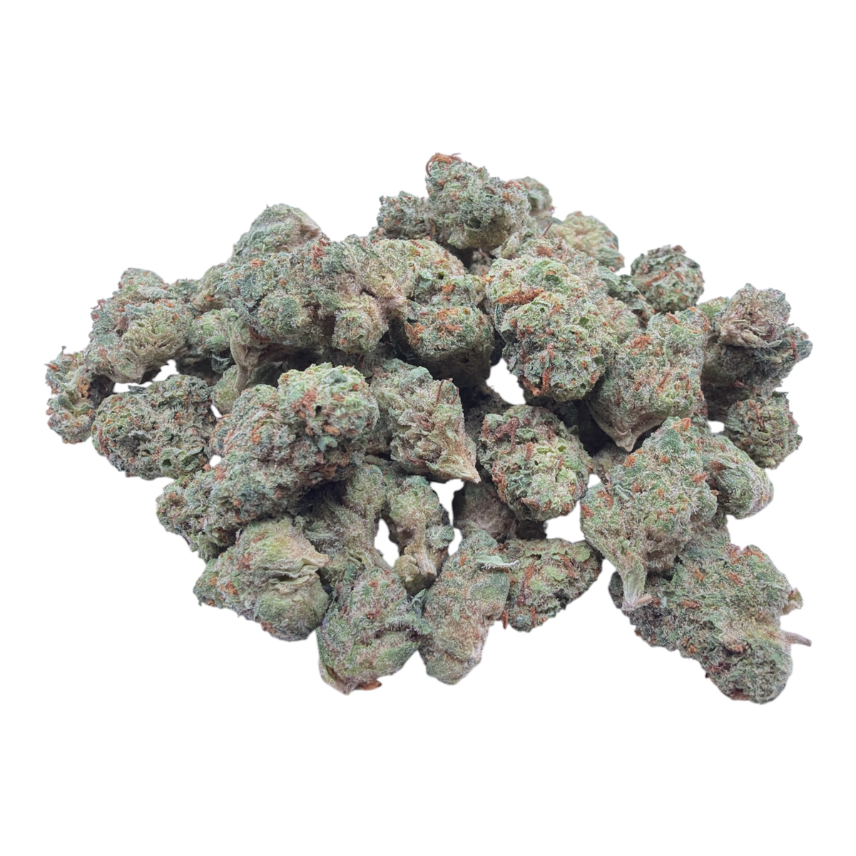 Orange Tree Indoor Smalls THCA flower – current-batch flower on white background