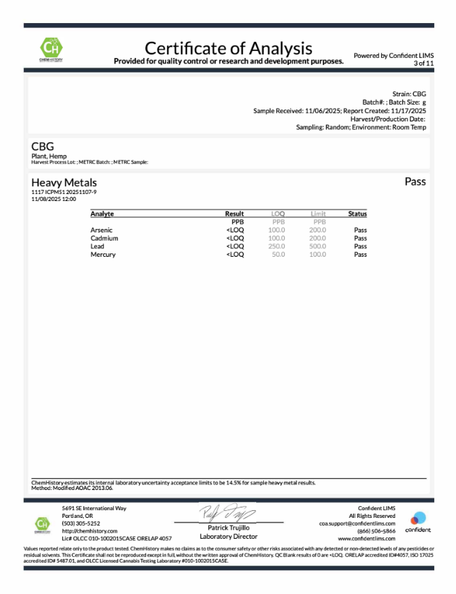 pg. 3 CBG coa heavy metals