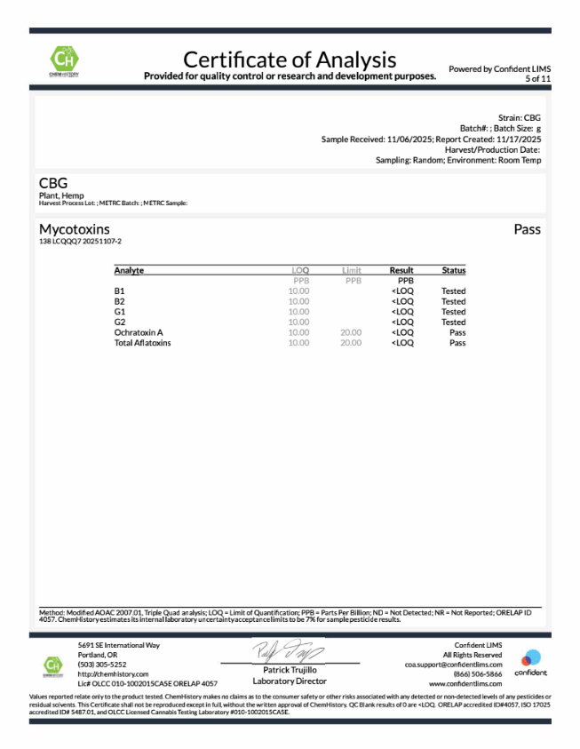 CBG pg 5 coa Mycotoxins
