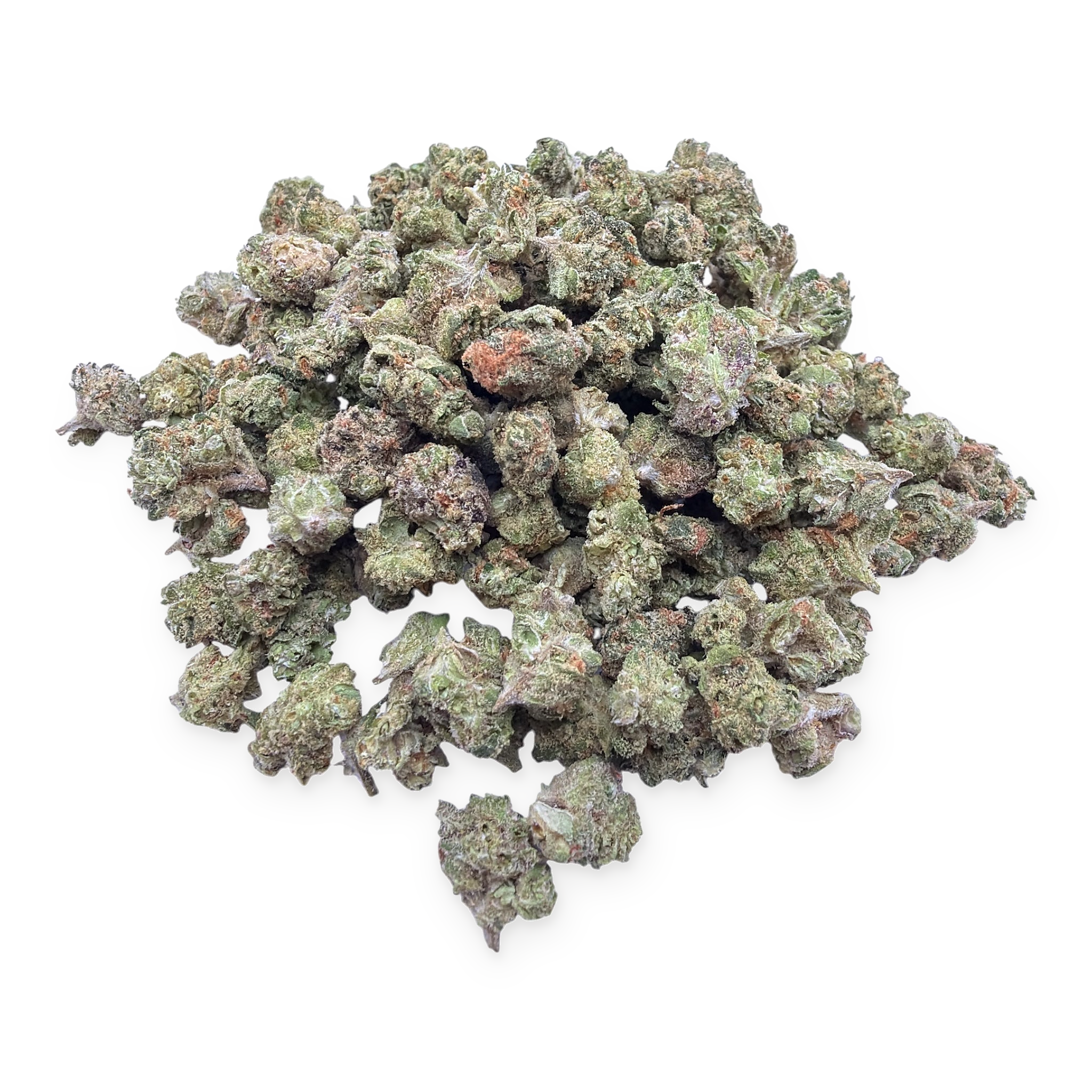 Pineapple Express Micros THCA flower isolated current-batch buds