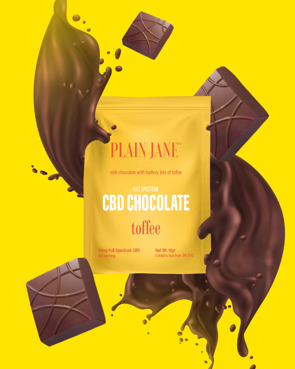 Full Spectrum  CBD Chocolate Mini -  50 MG CBD  - 2 MG THC