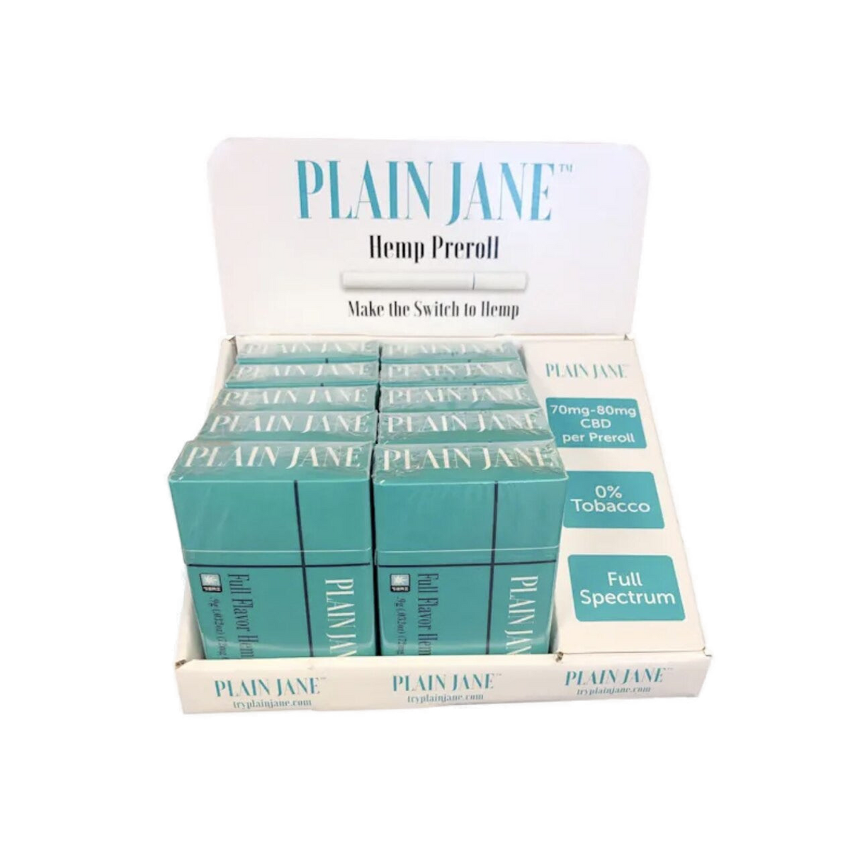 Plain Jane Filtered Full Flavor Hemp Pre-Rolls