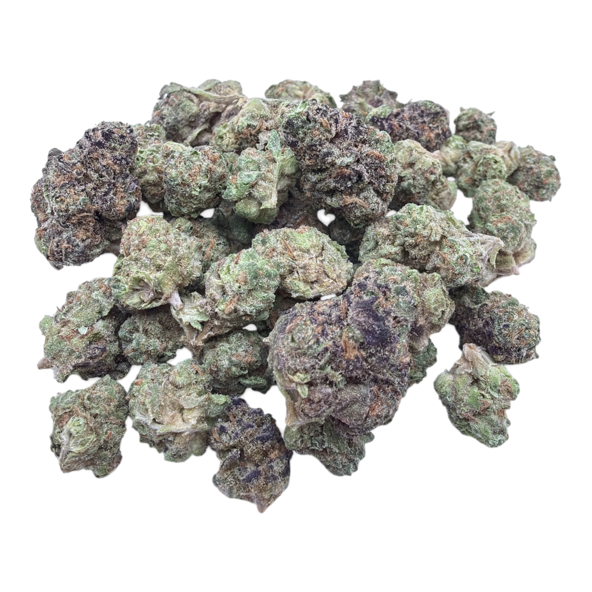 Black Maple indoor THCA smalls isolated on a white background