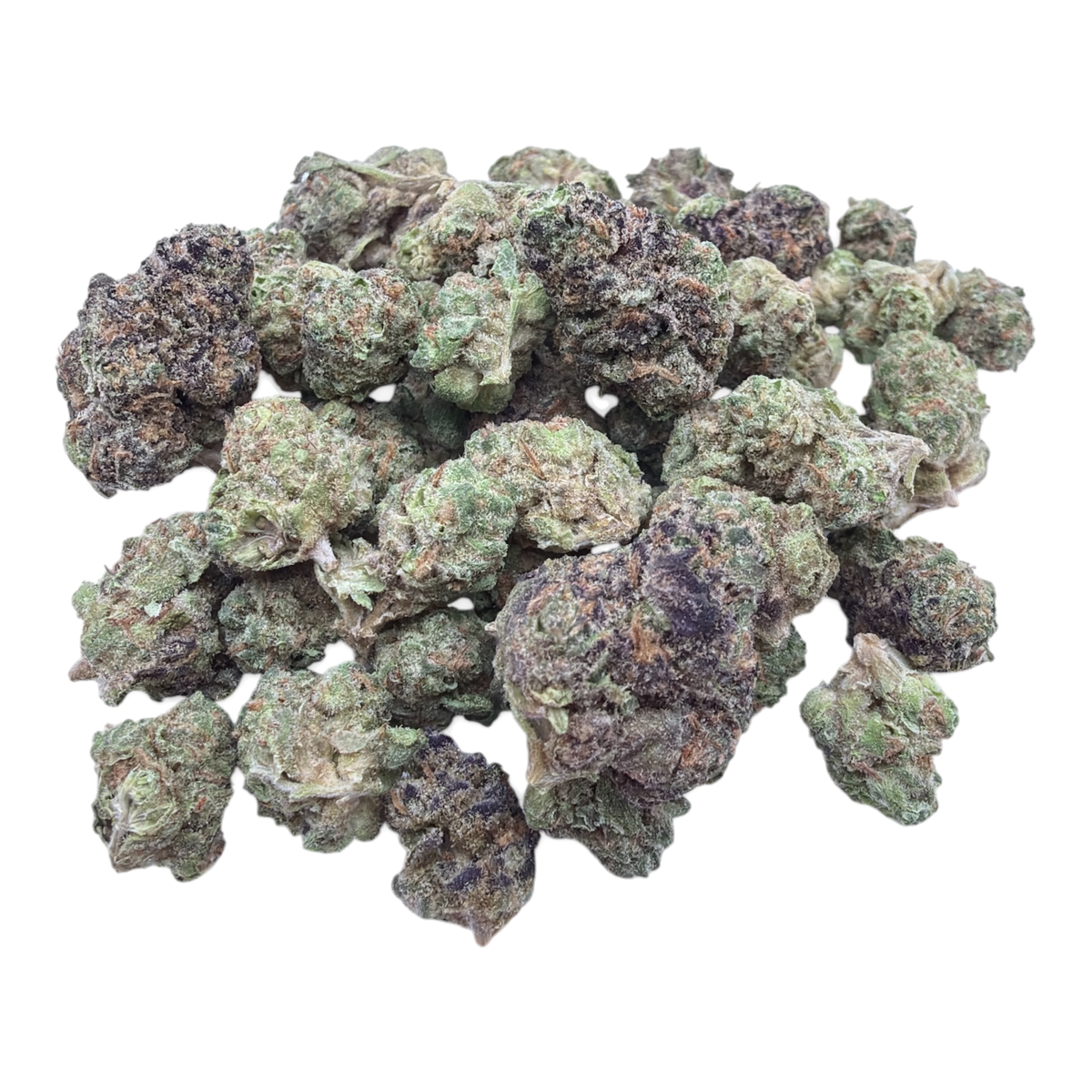 Black Maple indoor THCA smalls isolated on a white background