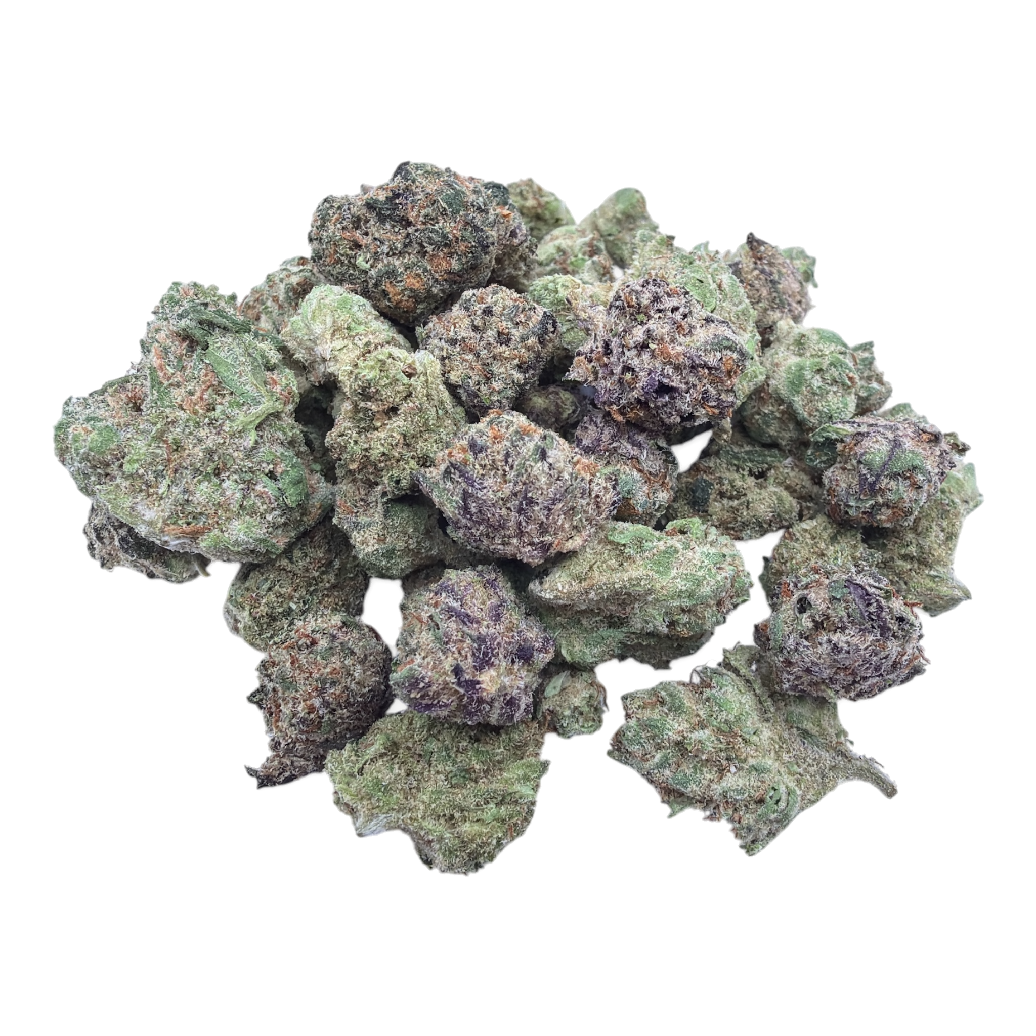 Blueberry Skittlez Indoor Smalls THCA flower – isolated current-batch buds