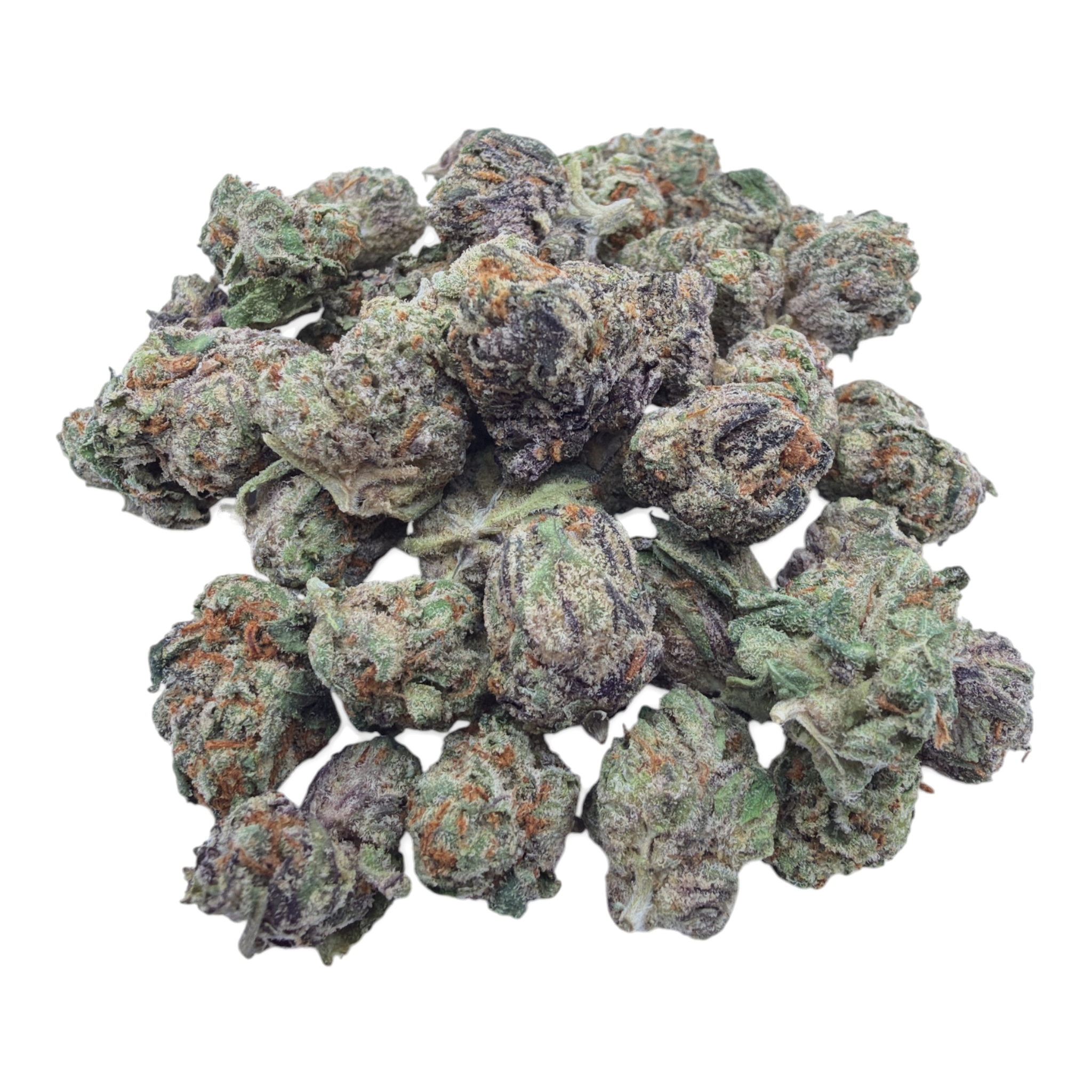 White Rhino Indoor Smalls THCA flower isolated current-batch buds