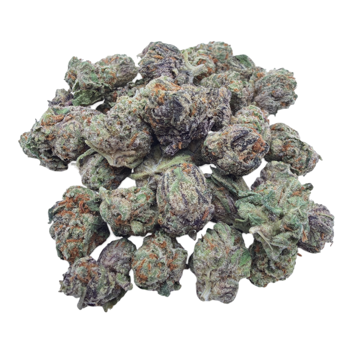 White Rhino Indoor Smalls THCA flower isolated current-batch buds