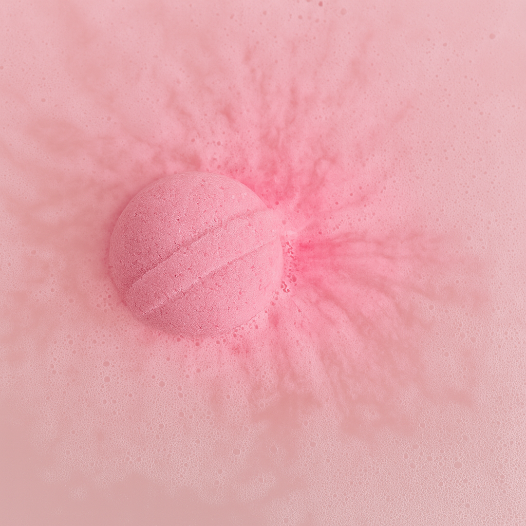 Plain Jane CBD Bath bomb in water