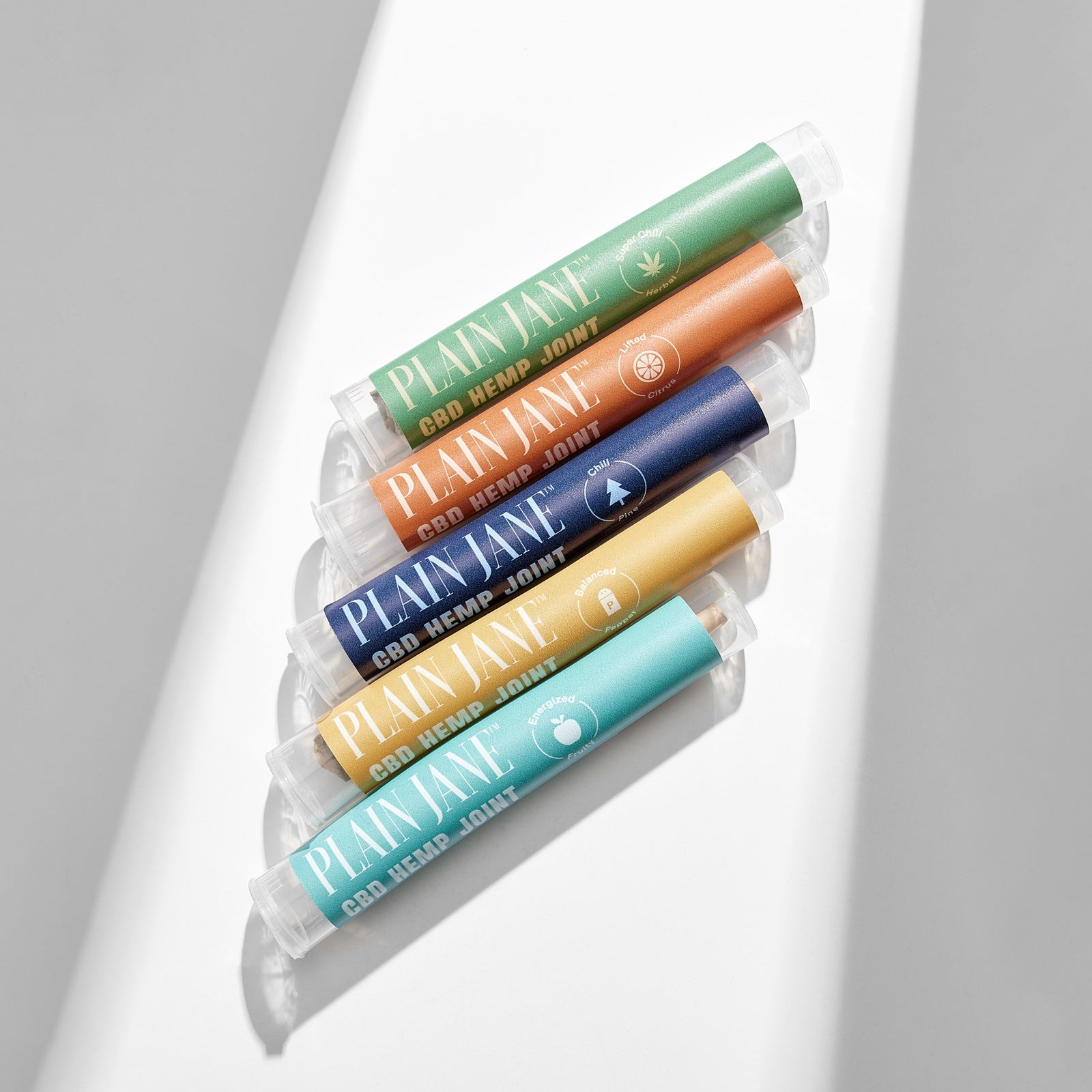 Plain Jane pre-rolls in colorful branded tubes