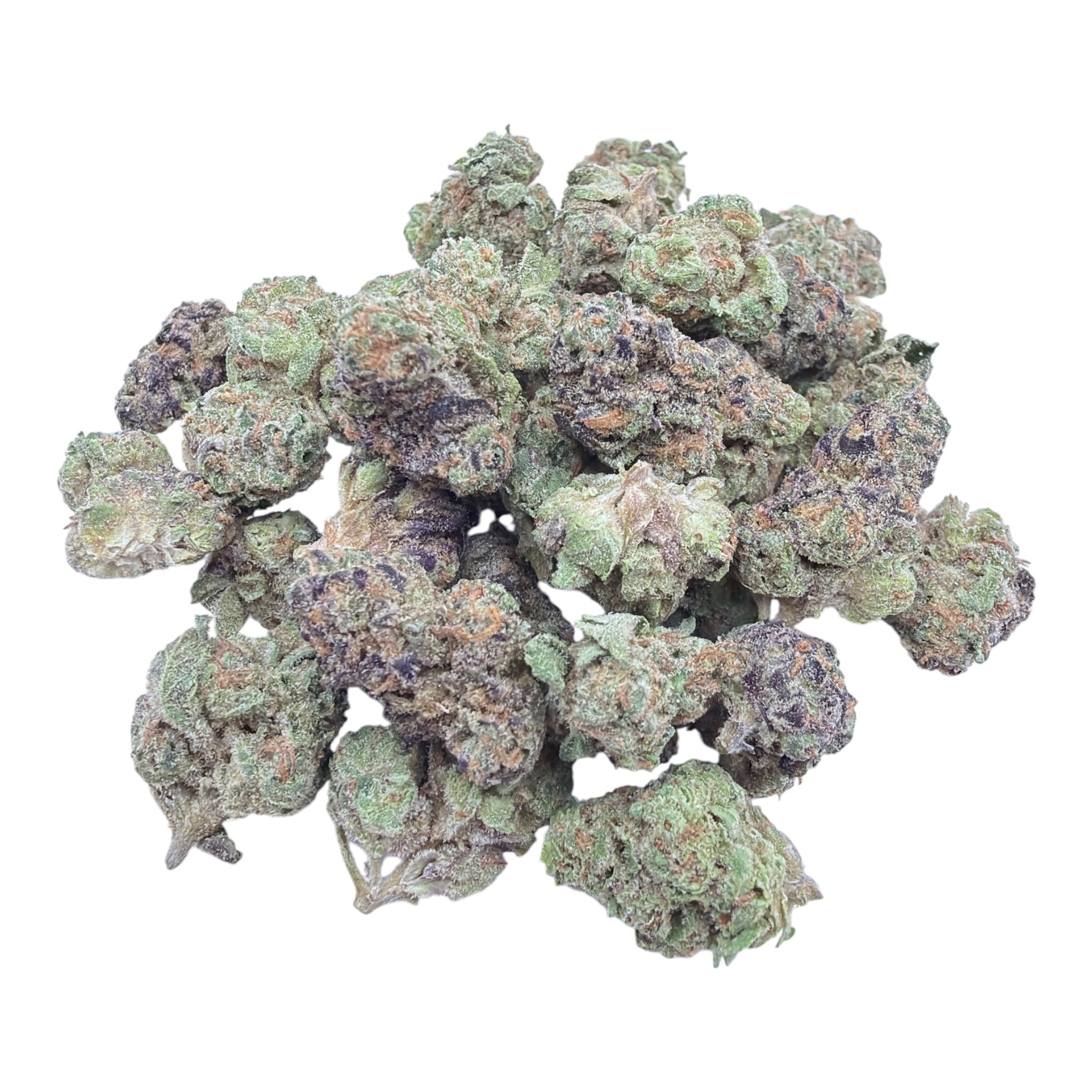 Purple Punch Indoor Smalls THCA flower – isolated current-lot buds