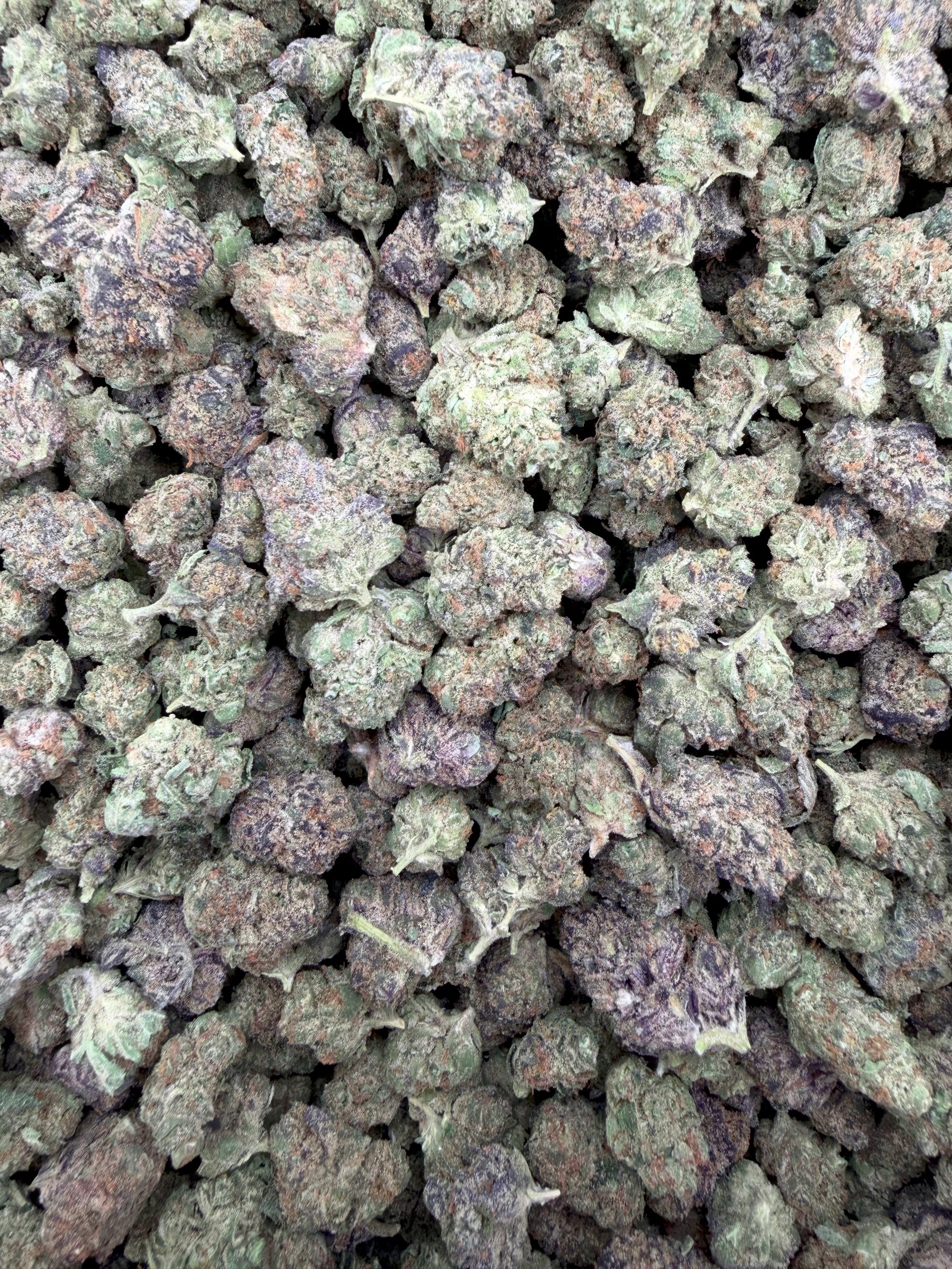 Purple Sizzurp Smalls THCA flower - full current-batch lot photo