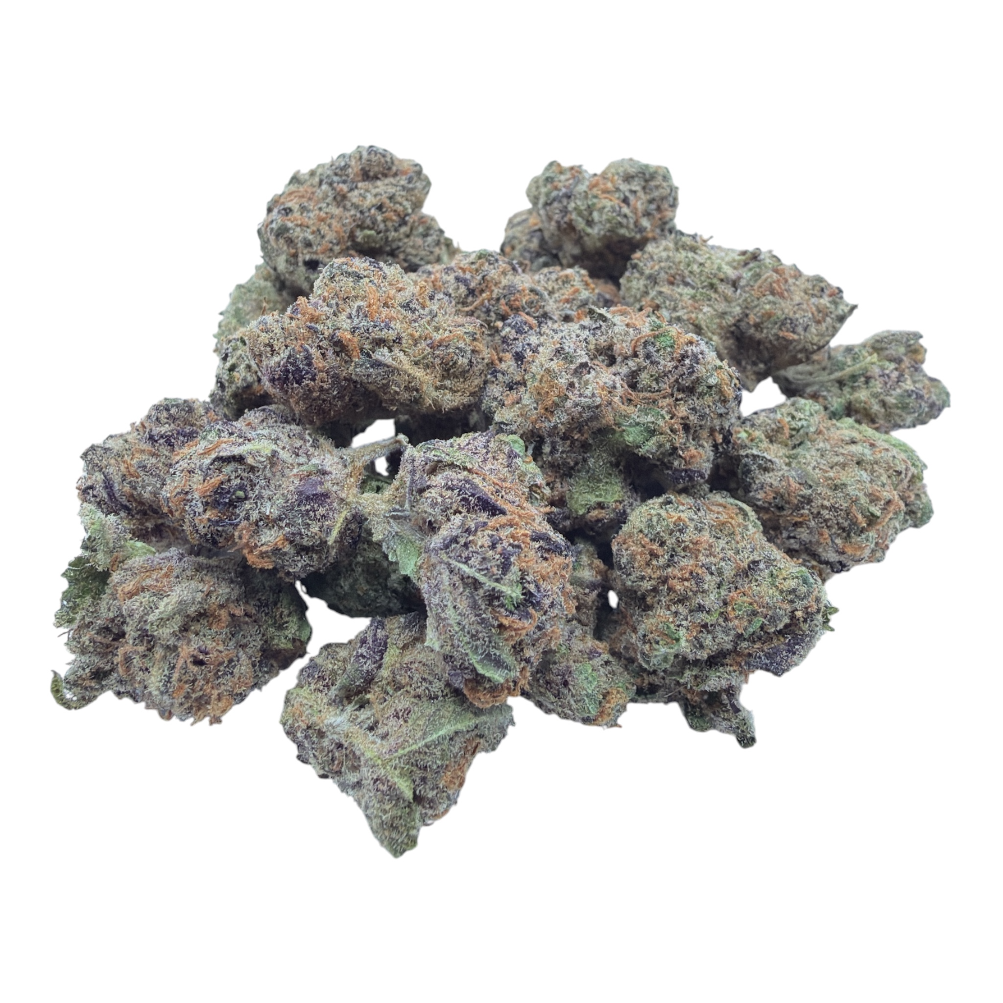 Razzleberry indoor medium buds THCA flower — isolated current-lot buds