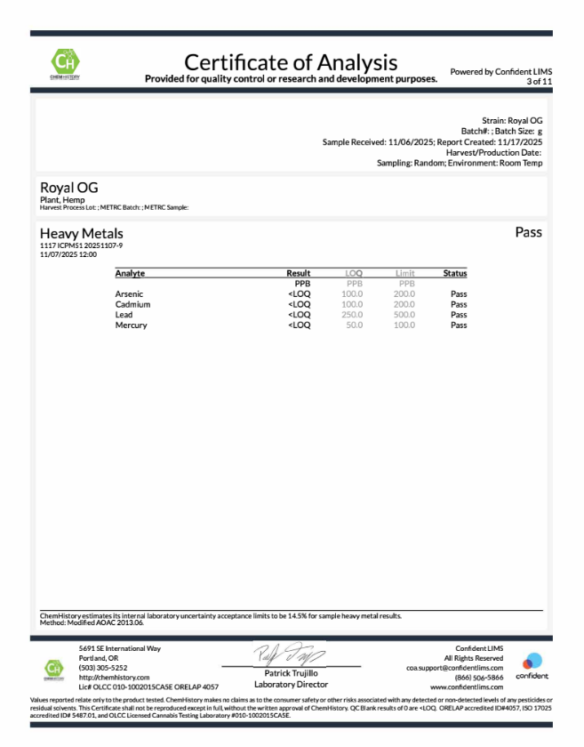 royal og heavy metals coa