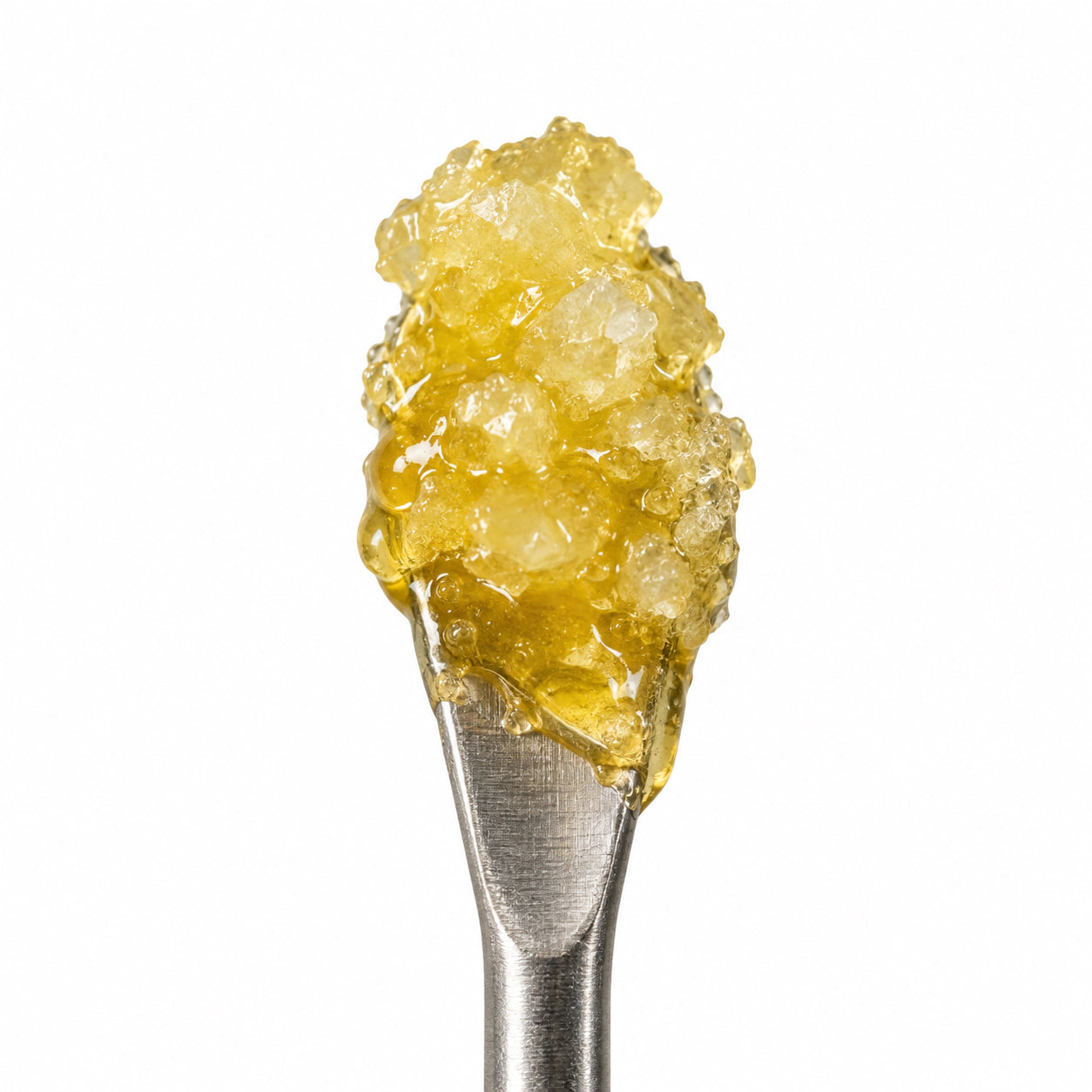 THCA Diamond Sauce on a stainless steel concentrate tool